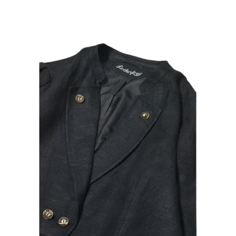 EURO Vintage Short Length Black Tyrolean Linen Jacket