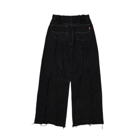 "Remake by VERS" Fringe Damage Flare Denim Pants