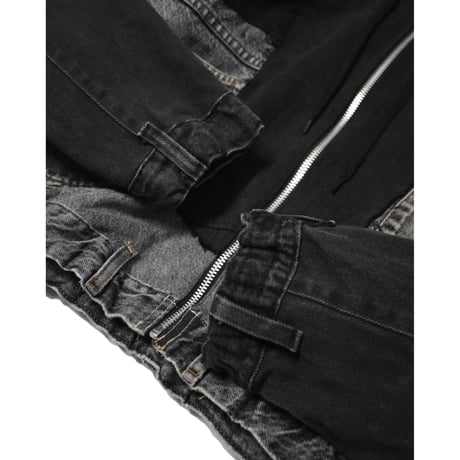 "Remake by VERS" Utility Denim Hoodie Jacket