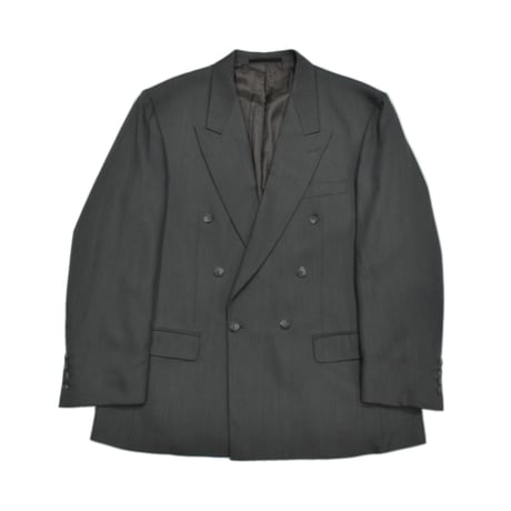 EURO Vintage Double Breasted Tailored Jacket -Charcoal Grey-