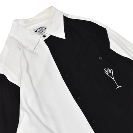 Vintage Embroidery Switching L/S Shirt