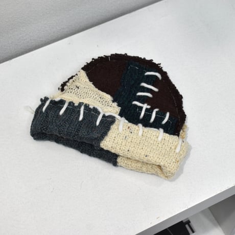 "Remake by VERS" Patch Design Aran Knit Cap