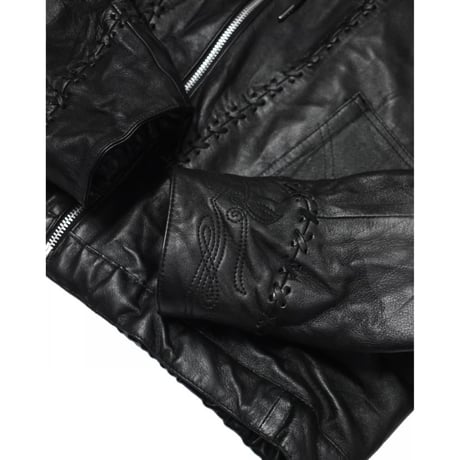 “Remake by VERS” Leather Hoodie Jacket