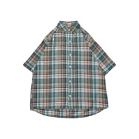 Vintage Emerald Check Half Sleeve Shirt