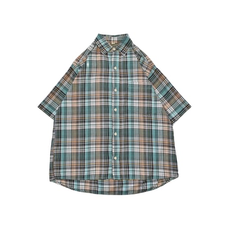 Vintage Emerald Check Half Sleeve Shirt