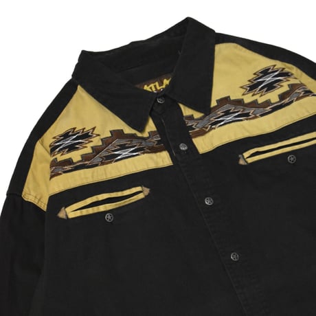 Native Pattern Embroidery Western Shirt