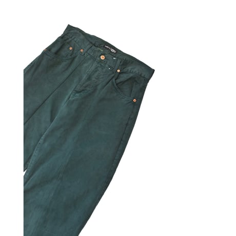 "Remake by VERS" Asymmetric Tuck Denim Trousers