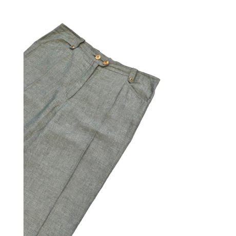 EURO Vintage Tyrolean Linen Blend Two Tuck Slacks