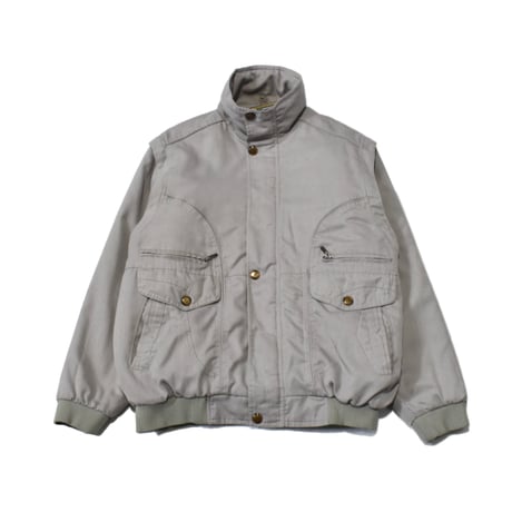 Light Gray Utility Stand-Collar Jacket