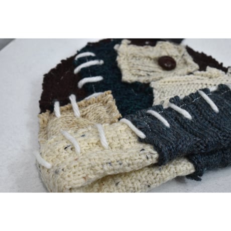 "Remake by VERS" Patch Design Aran Knit Cap