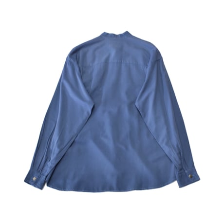 Zip Detail Stand Collar Design Shirt