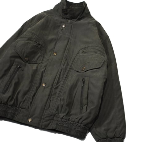 Olive Utility Stand-Collar Jacket
