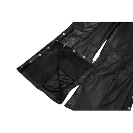 "Remake by VERS" Real Leather Wide Flare Pants
