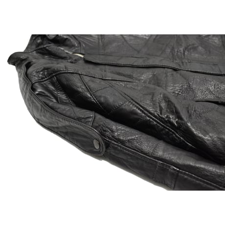 Vintage Patch Design Leather Jacket