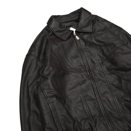 Vintage Leather Zip-Up Blouson