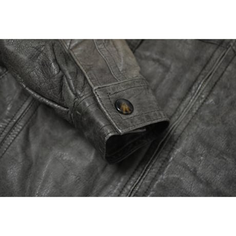 Vintage Stand Collar Leather Jacket