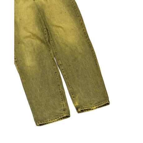 Italian Olive Fade Wide Denim Pants