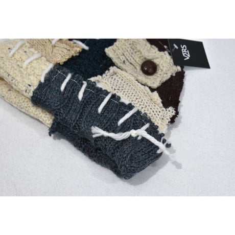 "Remake by VERS" Patch Design Aran Knit Cap