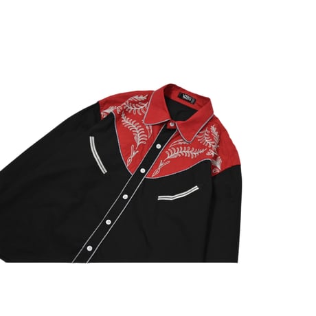 "Remake by VERS" Embroidery Short Length Western L/S Shirt