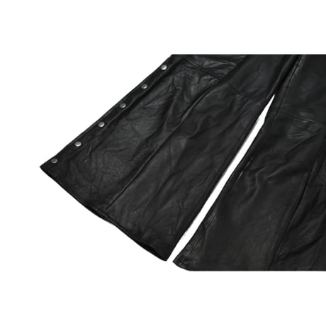 "Remake by VERS" Real Leather Wide Flare Pants