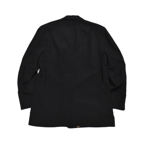 EURO Vintage Linen Blend Double Breasted Jacket -Black-