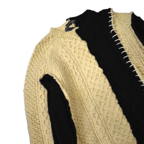 ”Remake by VERS” Rebuild Nordic × Aran Docking Knit