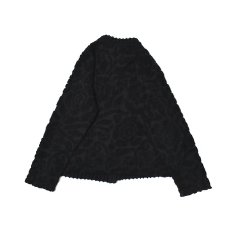 Black Relief Pattern Jacket