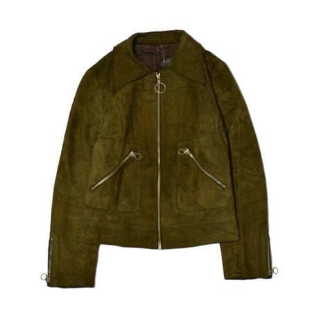 Vintage Suede Leather Short Jacket