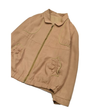 Vintage Design Zip Blouson