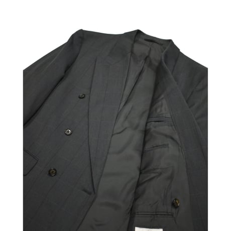 EURO Vintage Green Tone Check Double Breasted Tailored Jacket