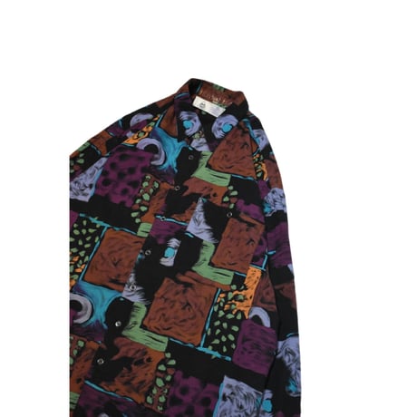 Vintage Art Patterned  L/S Shirt