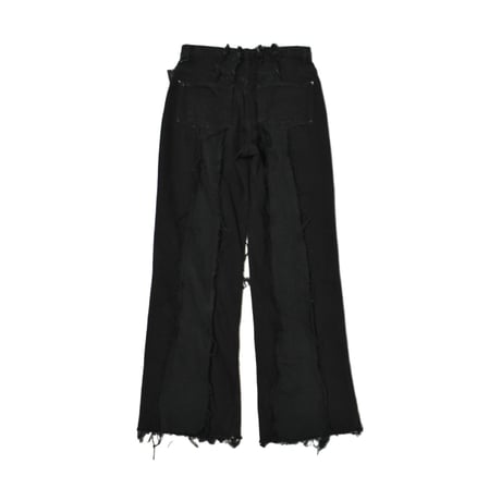 "Remake by VERS" Fringe Damage Flare Denim Pants