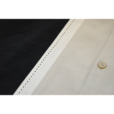 Embroidery Open Collar Silk S/S Shirt