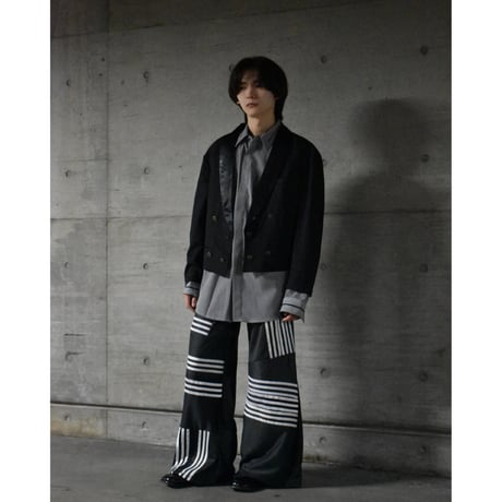 "Remake by  VERS" Random Stripe Flare Track Pants