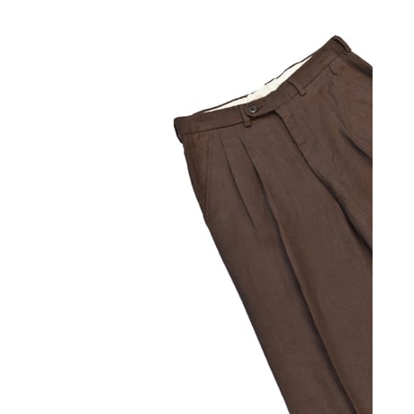 Vintage Brown Wide Two Tuck Slacks