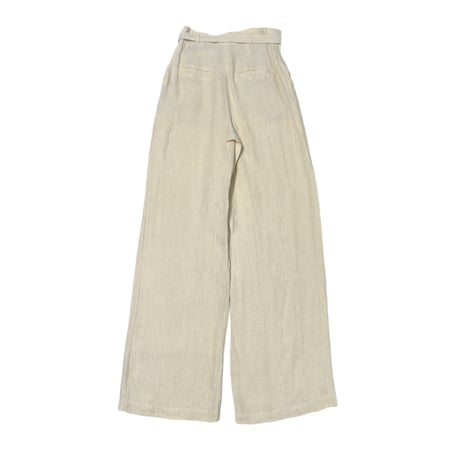 Double Tuck Wide Flare Linen Pants