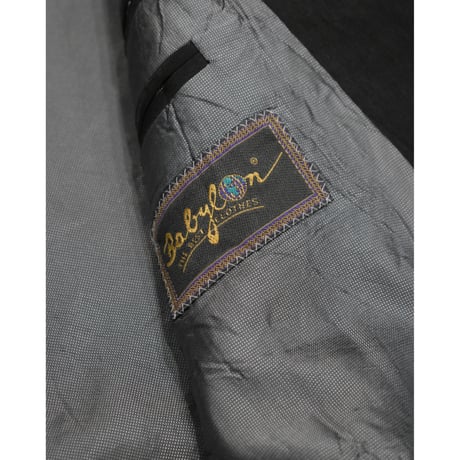 EURO Vintage Silk Double Breasted Tailored SET UP -Black-