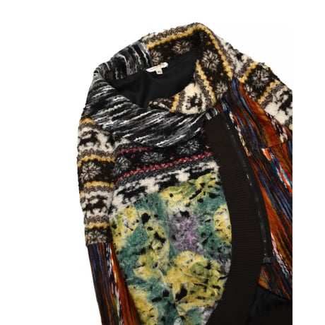 Asymmetric Patchwork Zip Jacket