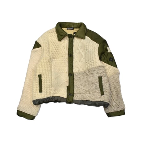 "Remake by VERS "Rebuild USAF M-1966 Liner × Aran Knit Jacket