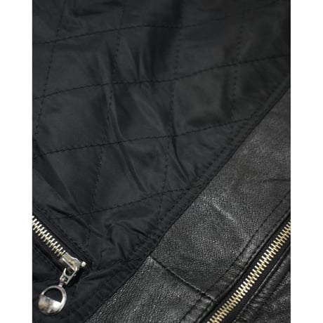 Vintage Leather × Nylon Utility Vest