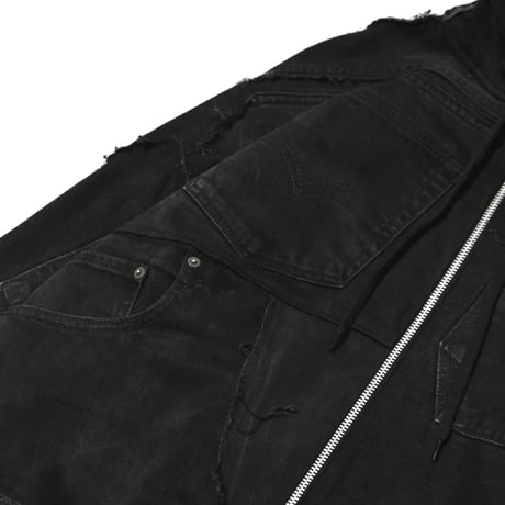 “Remake by VERS” Utility Denim Hoodie Jacket