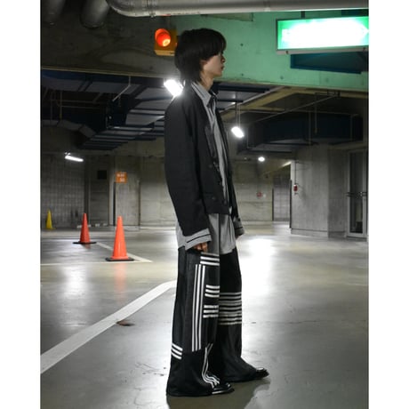 "Remake by  VERS" Random Stripe Flare Track Pants