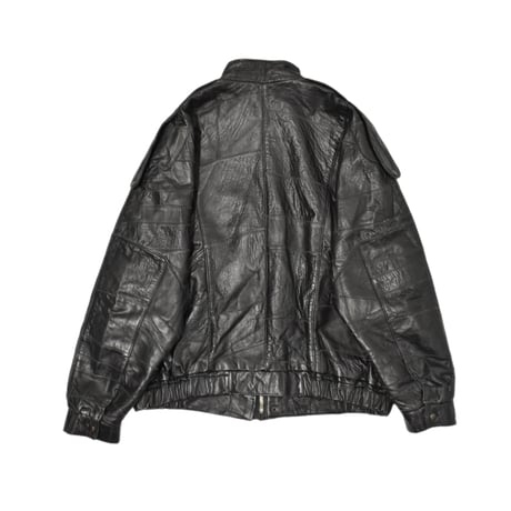 Vintage Patch Design Leather Jacket