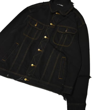 "Remake by VERS " Wave Docking Denim Jacket - Original Overdye -