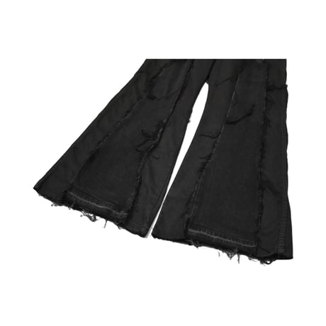 VERS Remake Fringe Damage Flare Denim Pants