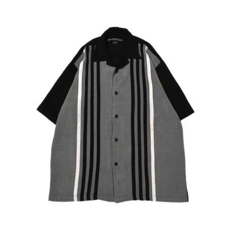Switching Design Open Collar S/S Shirt