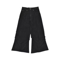 "Remake by VERS" Asymmetric Tuck Denim Trousers