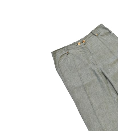 EURO Vintage Tyrolean Linen Blend Two Tuck Slacks