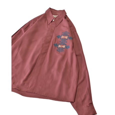Embroidery Fly Front L/S Shirt