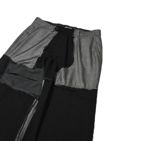"Remake by VERS" Deconstruction Flare Slacks